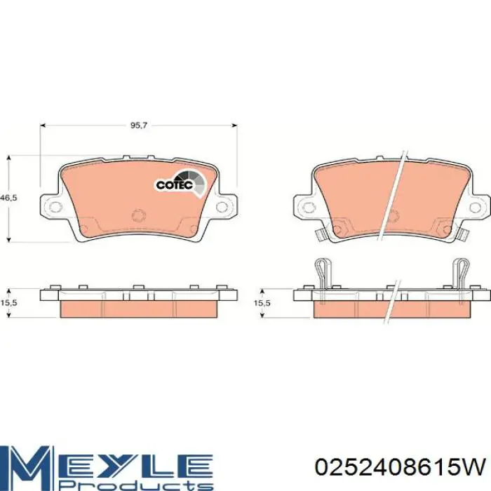 Задні гальмівні колодки Dafmi D249E ціна, від 8.78 USD