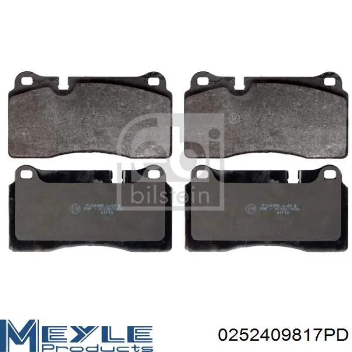 Гальмівні колодки Meyle 0252409817PD ціна, від 49.93 USD