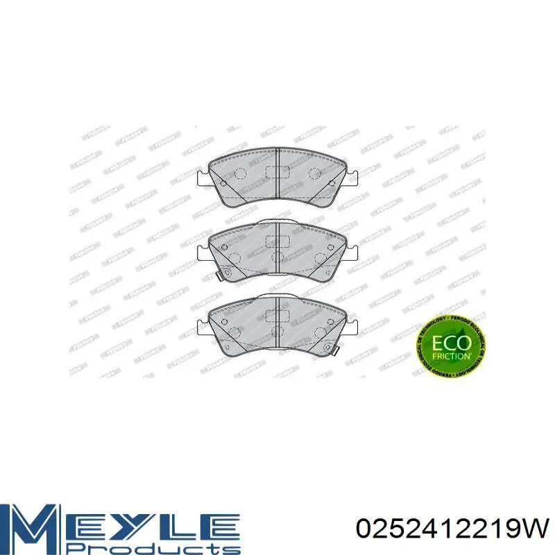 Гальмівні колодки Meyle 0252412219W ціна, від 21.85 USD