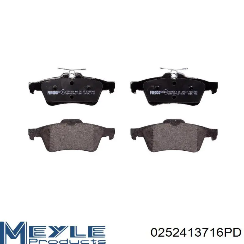 Купити 0252413716PD Meyle Задні колодки