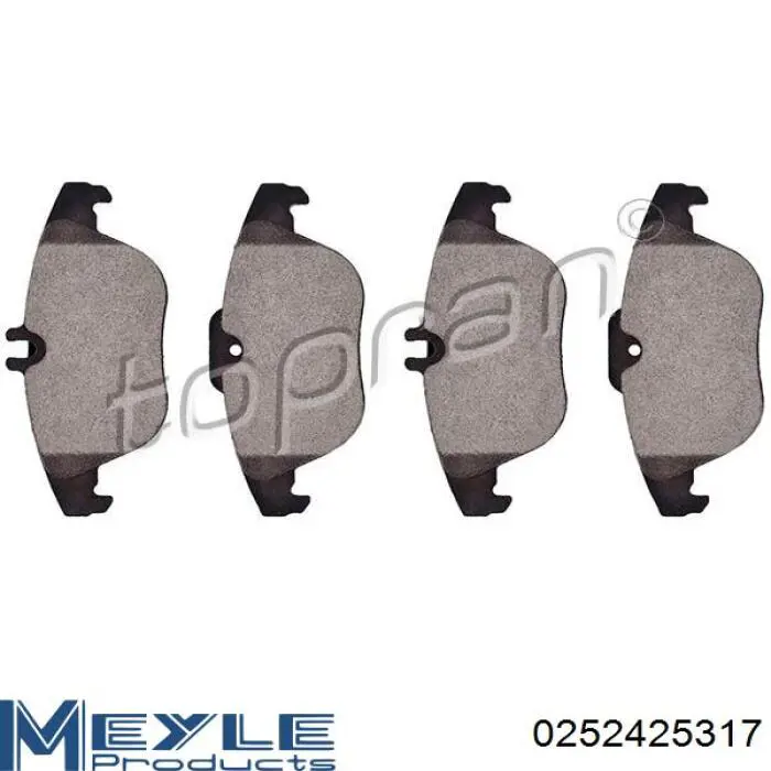 0252425317 Meyle Колодки гальмівні задні, дискові