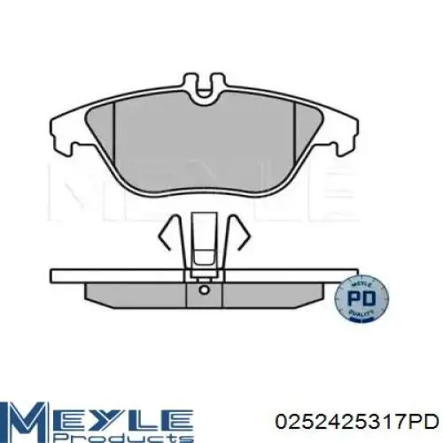 Колодки гальмові задні, дискові 0252425317PD Meyle