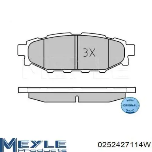 Купити 0252427114W Meyle Задні колодки