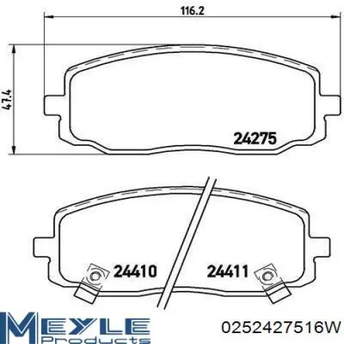 Тормозні колодки Hyundai/Kia S5810107A10