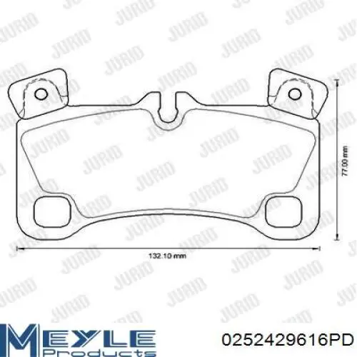 Задні дискові колодки Meyle 0252429616PD