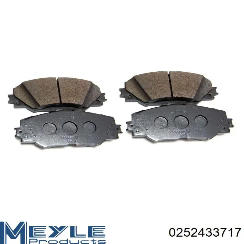 Передні тормозні колодки 0252433717 Meyle