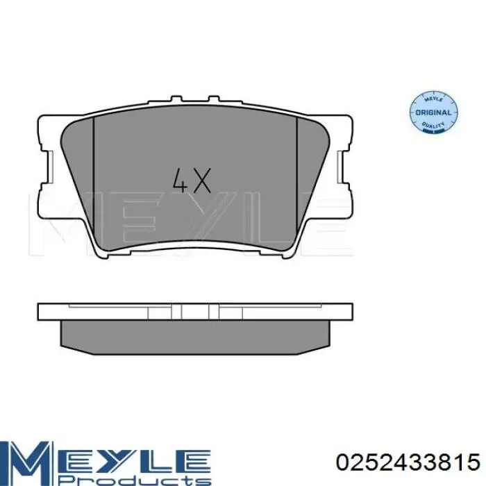 Колодки гальмові задні, дискові на Lexus ES 350 