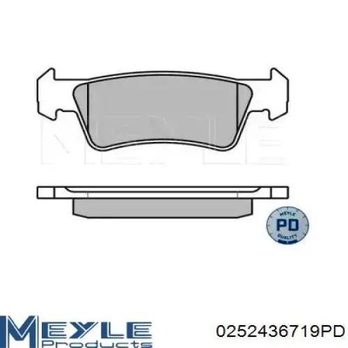 Купити 0252436719PD Meyle Задні колодки