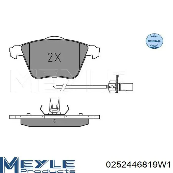 Передні тормозні колодки 0252446819W1 Meyle