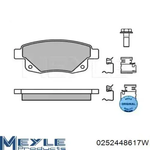 Купити 0252448617W Meyle Задні колодки