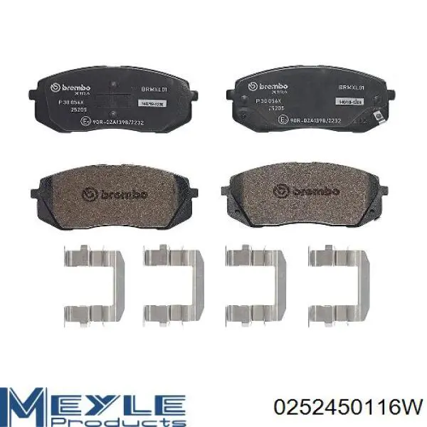0252450116W Meyle Передні гальмівні колодки