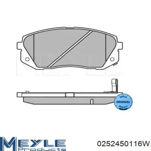 Купити 0252450116W Meyle Колодки гальмівні передні, дискові