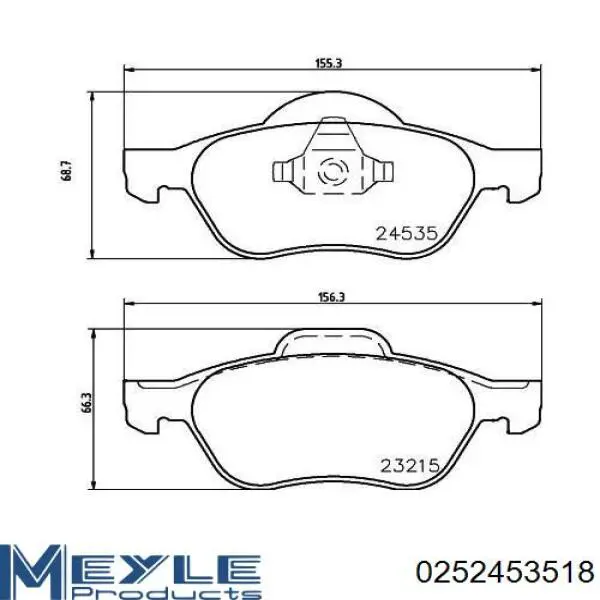 7711130086 Renault (RVI) Передні гальмівні колодки
