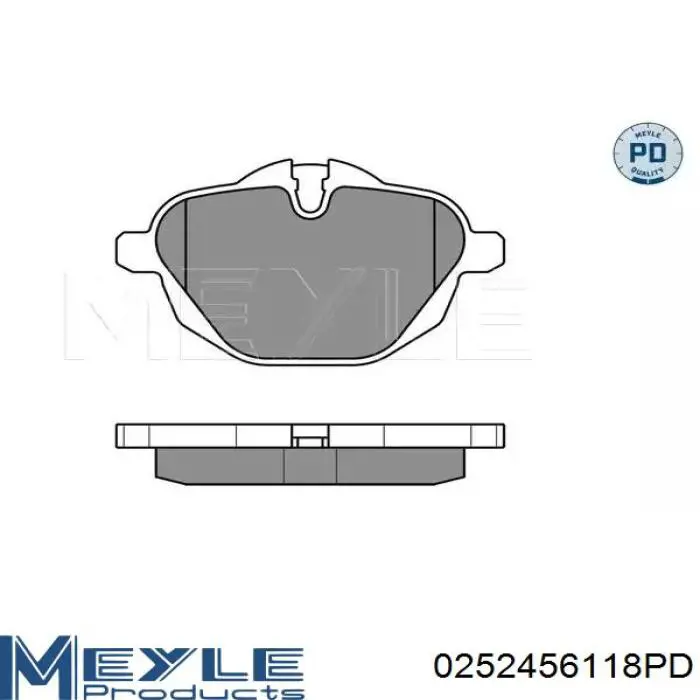 Задні гальмівні колодки Meyle 0252456118PD ціна, від 39.19 USD