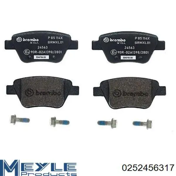Задні гальмівні колодки 986494643 Bosch