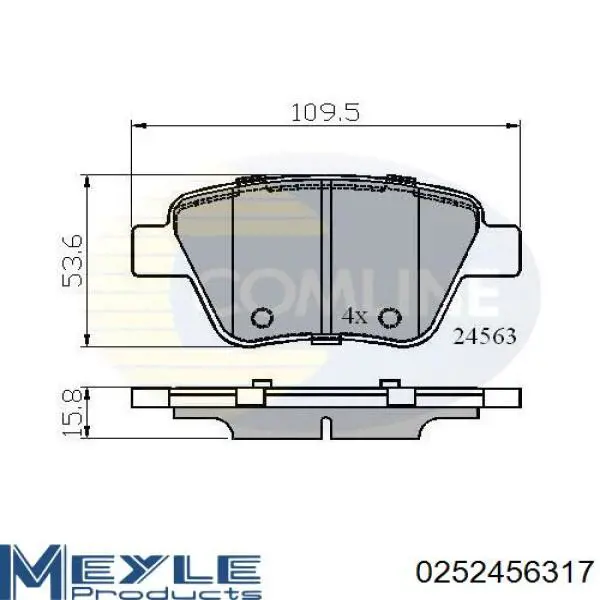 Задні гальмівні колодки D417E Dafmi