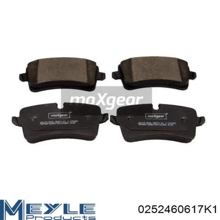 Задні гальмівні колодки Meyle 0252460617K1 ціна, від 38.39 USD