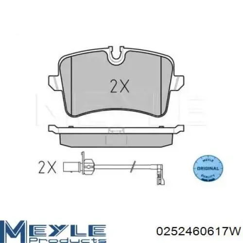 Задні гальмівні колодки Meyle 0252460617W ціна, від 41.50 USD