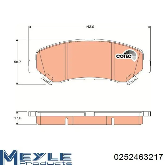 Тормозні колодки GH GH412606