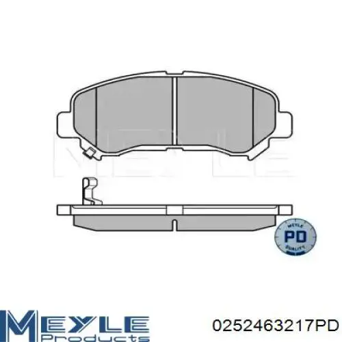 Колодки гальмівні передні, дискові 0252463217PD Meyle