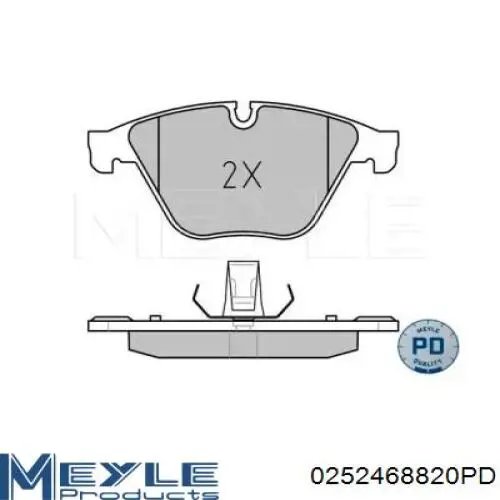 Колодки гальмівні передні, дискові 0252468820PD Meyle