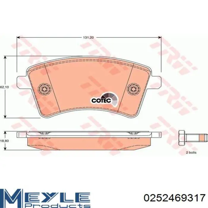 7711946189 Renault (RVI) Передні гальмівні колодки