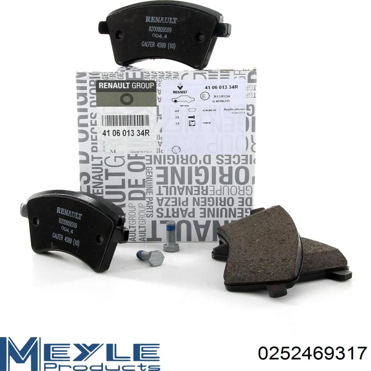 Гальмівні колодки Renault (RVI) 7711946189 ціна, від 18.40 USD