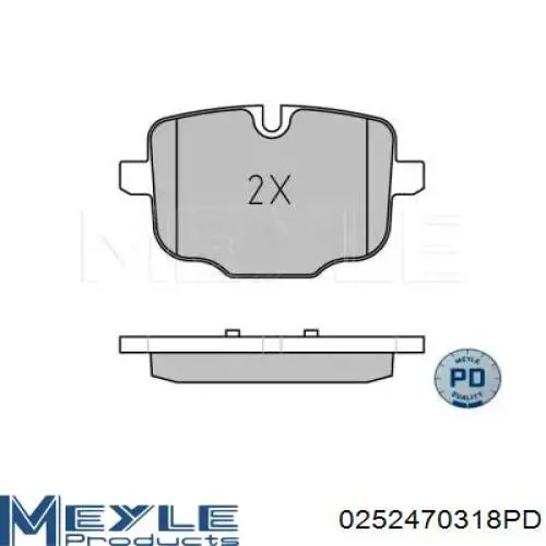 Купити 0252470318PD Meyle Задні колодки