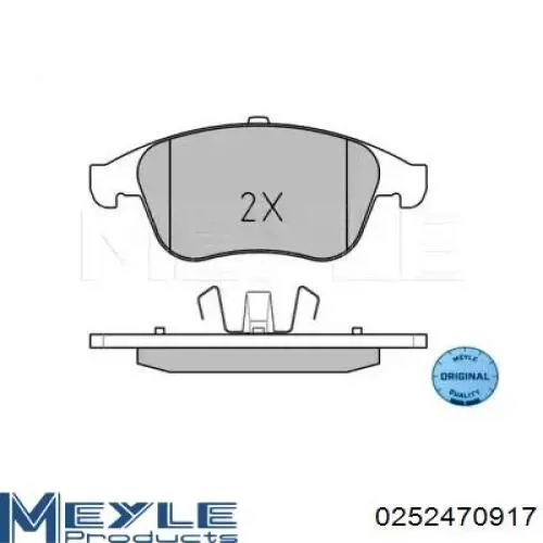 Купити 0252470917 Meyle Колодки гальмівні передні, дискові