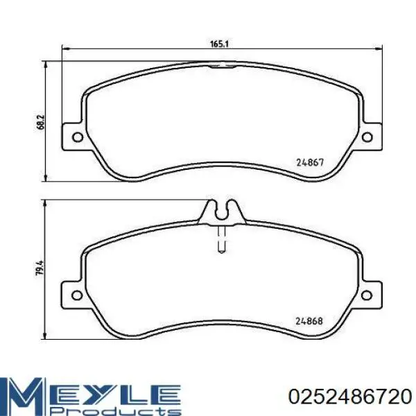 Передні тормозні колодки 986494648 Bosch