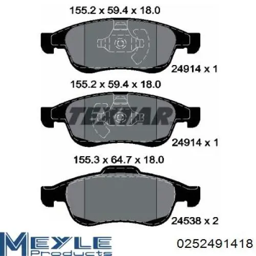 Купити 410609896R Renault (RVI) Колодки гальмівні передні, дискові