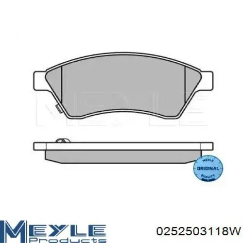Гальмівні колодки Meyle 0252503118W ціна, від 21.87 USD