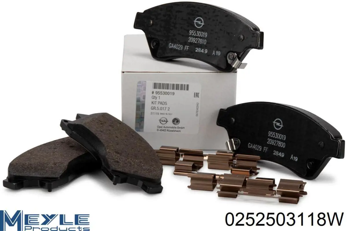 Передні тормозні колодки 42570931 Opel