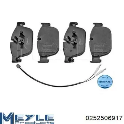 0252506917 Meyle Передні гальмівні колодки
