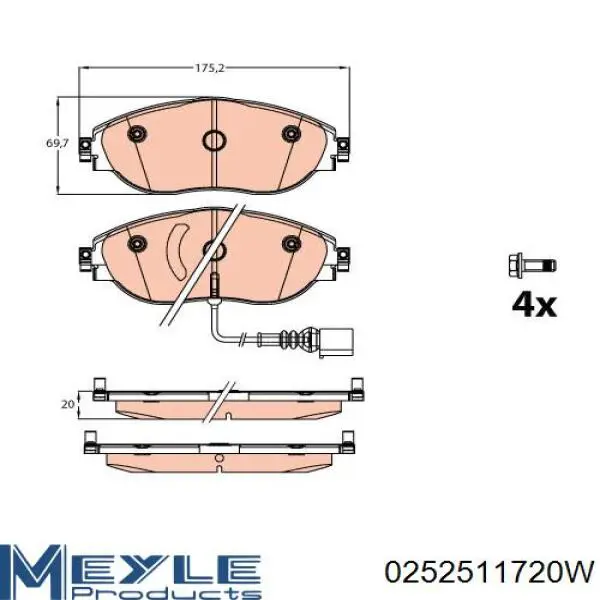Передні тормозні колодки 302889 VALEO