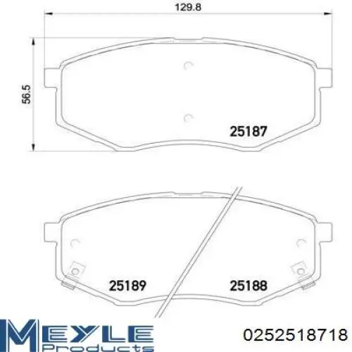 D547E Dafmi Передні гальмівні колодки