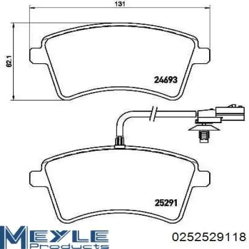 Передні тормозні колодки 410605649 Renault (RVI)