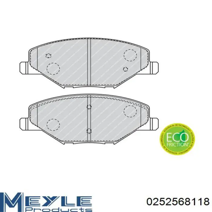 Гальмівні колодки Meyle 0252568118 ціна, від 24.12 USD