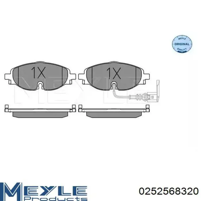 Гальмівні колодки Meyle 0252568320 ціна, від 37.73 USD