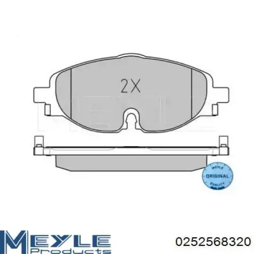 Гальмівні колодки Meyle 252568320 ціна, від 46.68 USD
