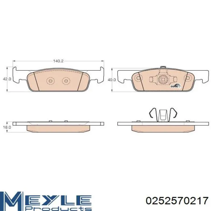 Передні тормозні колодки C1R046ABEP ABE