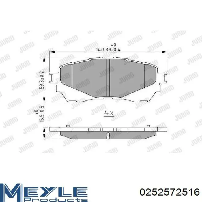 Купити D458E Dafmi Колодки гальмівні передні, дискові