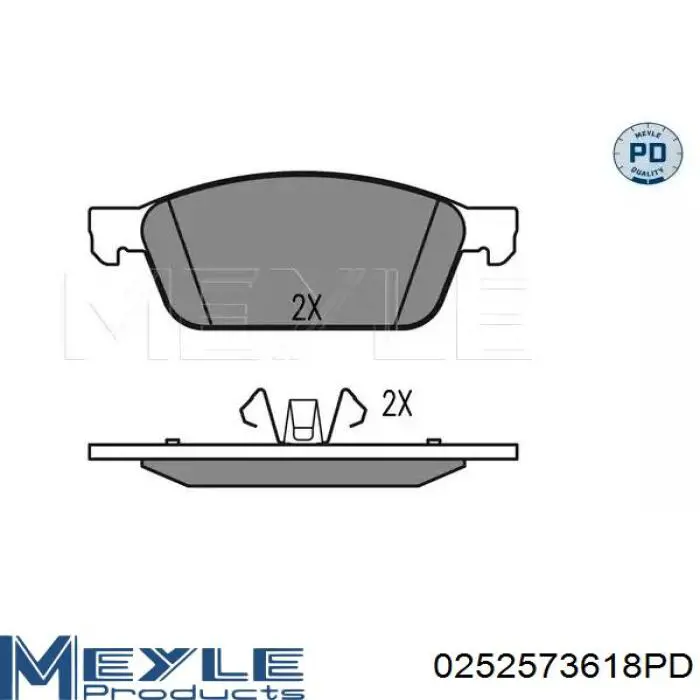 0252573618PD Meyle Передні гальмівні колодки