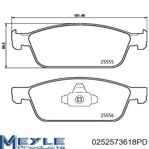 Гальмівні колодки Meyle 0252573618PD ціна, від 34.54 USD