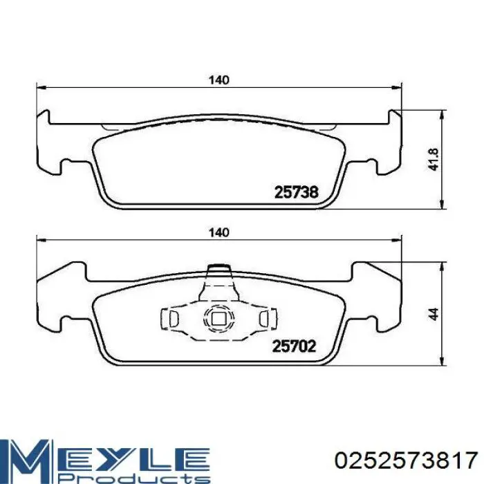 Передні тормозні колодки RD25702STD Rider
