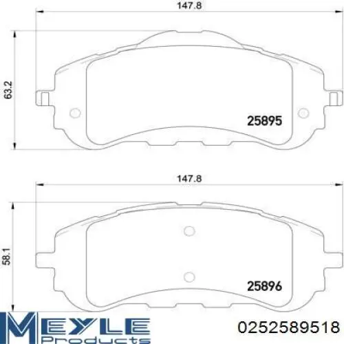 Передні тормозні колодки Peugeot 308 