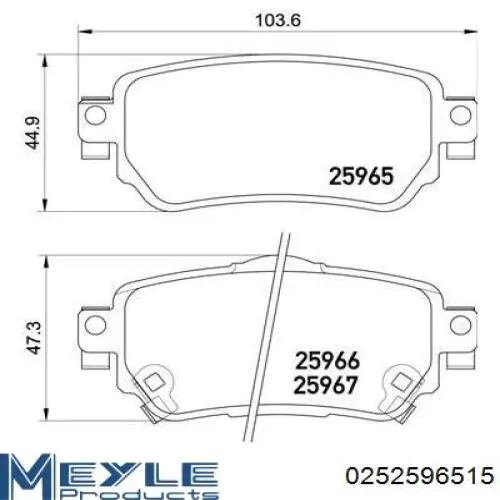 Задні гальмівні колодки D427E Dafmi