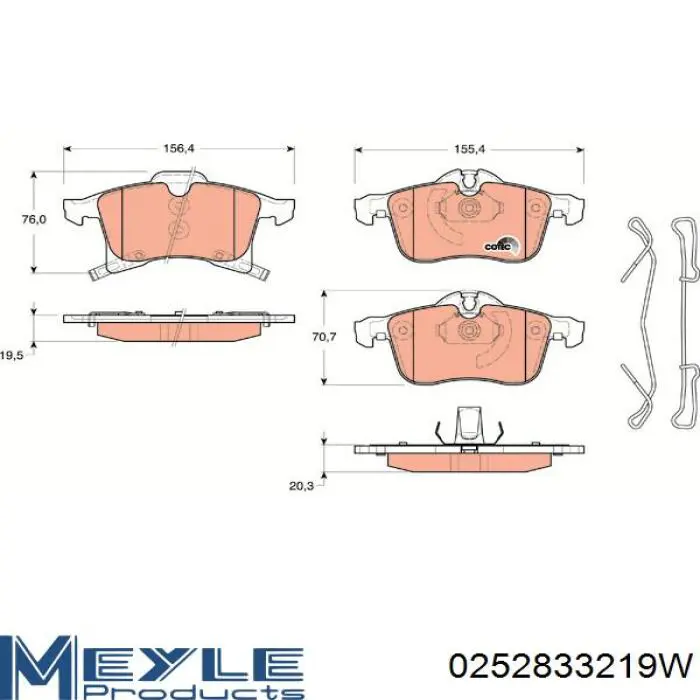 93189698 Opel Передні гальмівні колодки