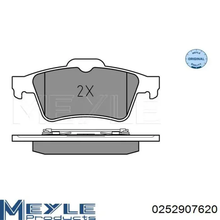 0252907620 Meyle Передні гальмівні колодки