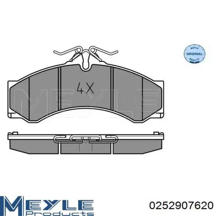 Передні тормозні колодки 0252907620 Meyle